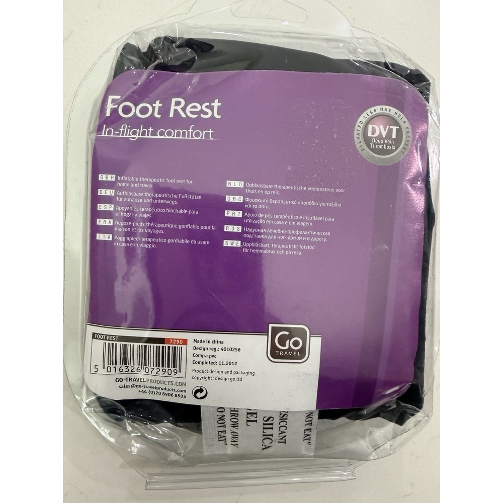 Inflatable Travel Foot Rest In Flight Comfort - Picture 3 of 3